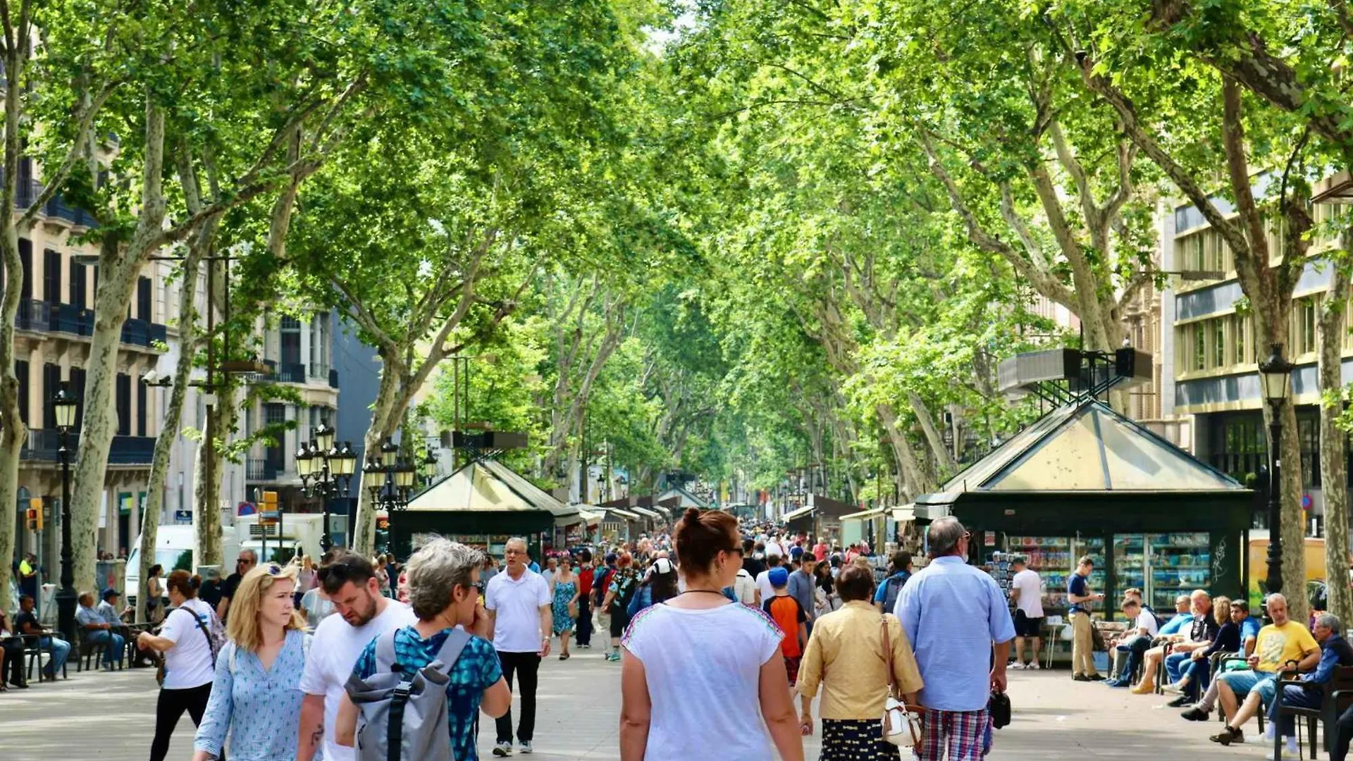 Ikonik Ramblas Barcelona Spanien